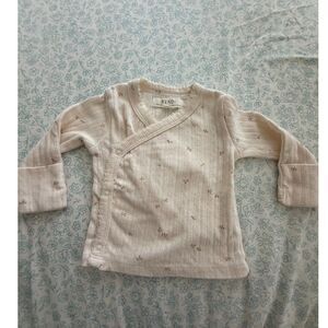 Organic Cotton Wrap Infant Cardigan Shirt 3-6M